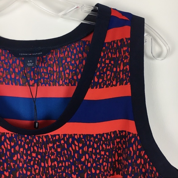 NEW Tommy Hilfiger Blue & Red Tank Top Shirt L - Picture 3 of 9